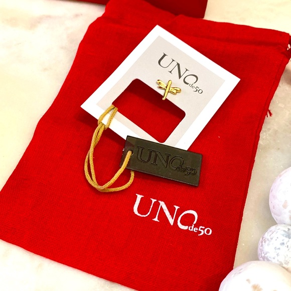 UNO de 50 Collection Piercings Fly High Stud Piercing Gold set of 2 - Picture 5 of 10